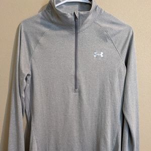 Under armour gray half zip jacket